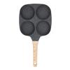 Aluminum 4 Cup Egg Frying Pan Non Stick Egg Cooker Pan Pancake Pan Easy Clean Wooden Handle For Gas Stove Induction Cookware
