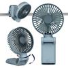 48-Hour Battery Silent Oscillating Portable Folding Fan with Magnetic Clip