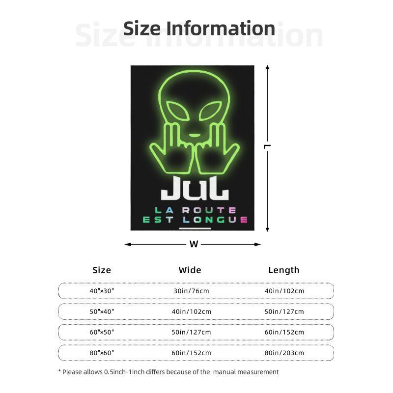 Custom 3D Printed Jul French Rapper Blankets Breathable Soft Flannel Summer Throw Blanket for Sofa Outdoor Bedding