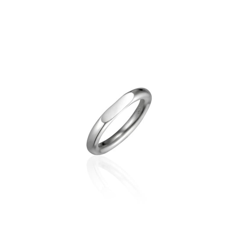 LUNNE Silver Round Flat Ring #LSR04