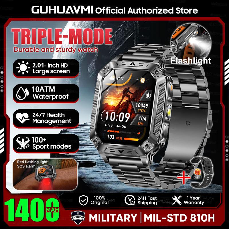 New 1400mAh Super Battery Durable Adult Smart Watch 2.01 inch GPS Trajectory 10ATM Waterproof BT Call Sports Smartwatch Men