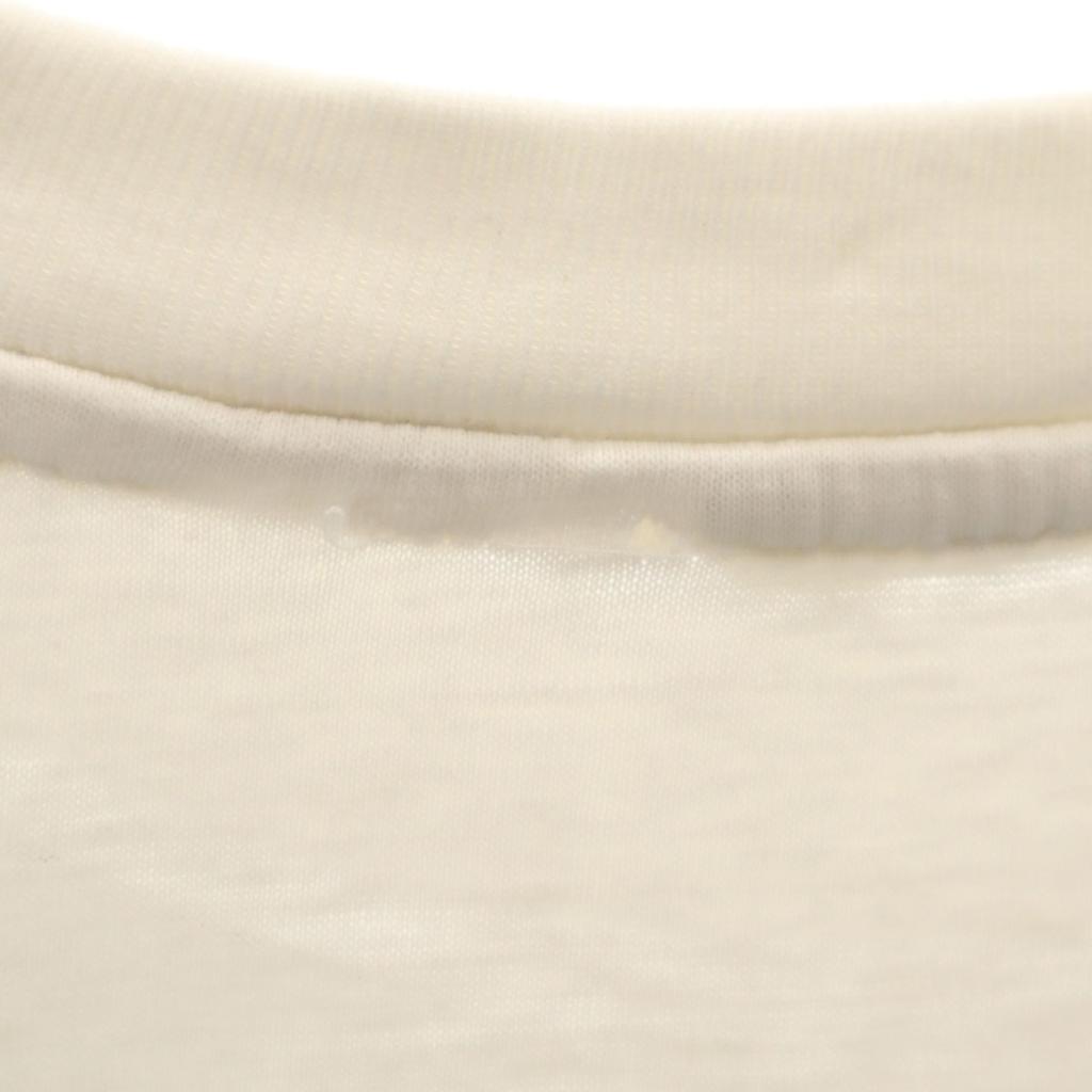 GAMMEL 90-talls Kortarmet T-skjorte Hvit system Enkeltsøm Herre Brukt