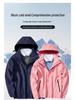 Spring & Autumn Outdoor Windbreaker, Detachable Hood, Solid Color Jacket for Men & Women
