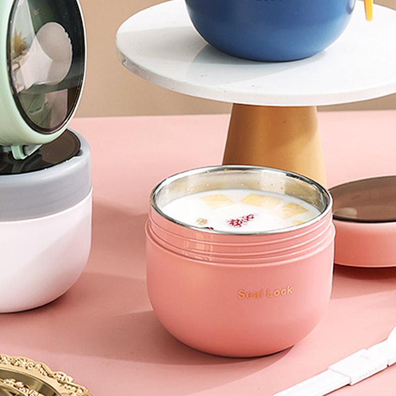Thermal Oatmeal Cup 500Ml ulated Stainless Steel Lunch Container Leakproof Lid Travel Food Storage for Hot Meals Microwave