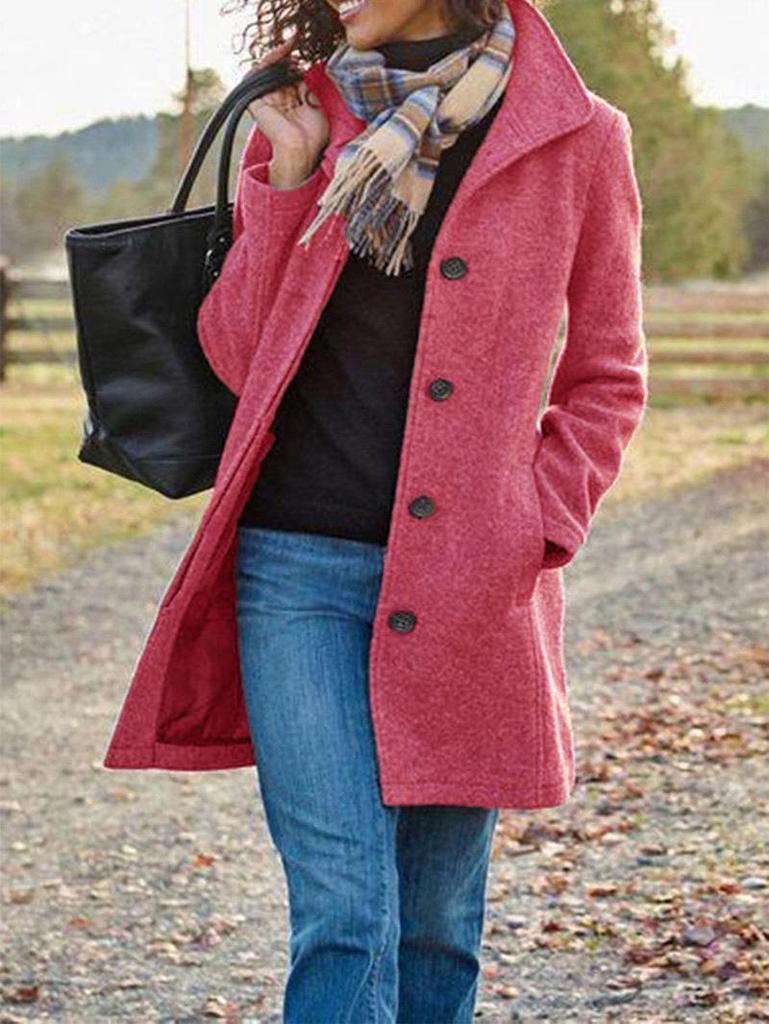 2023 Autumn/Winter Thick Woolen Women's Mid-Length Coat