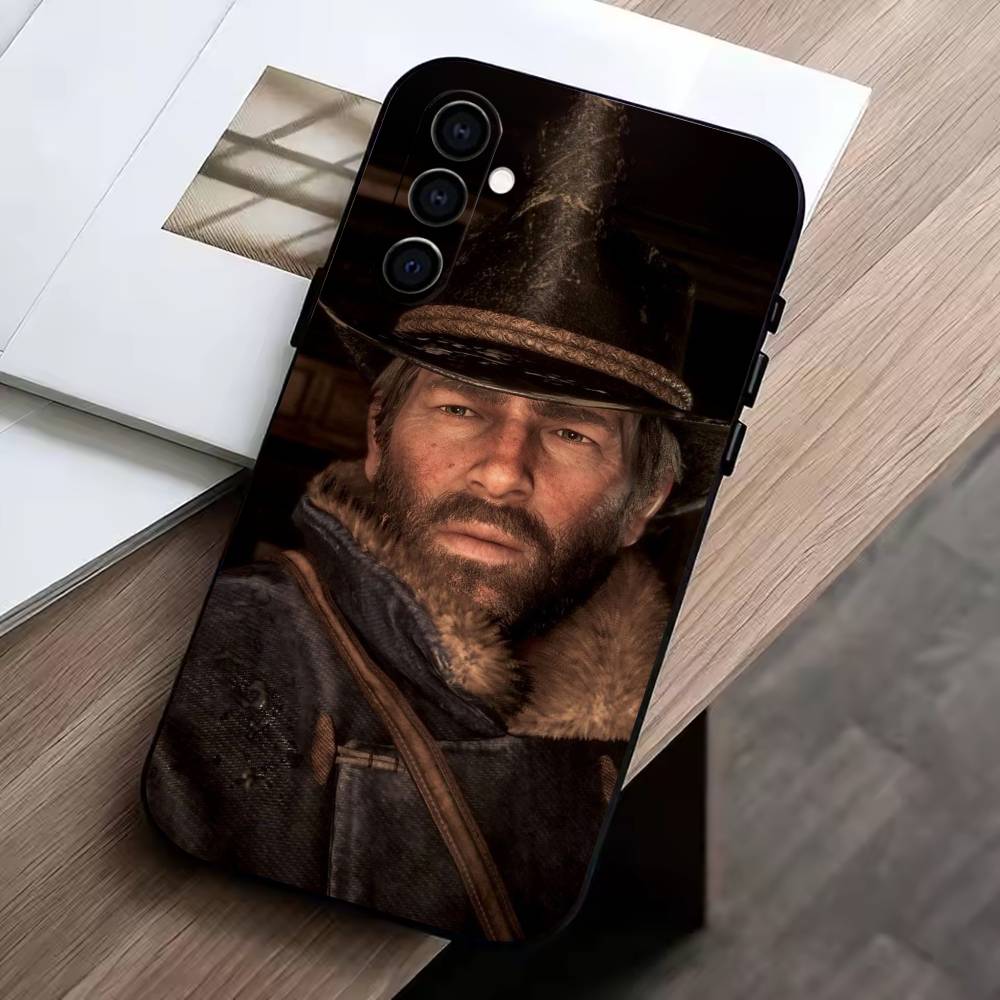 RDR2-Arthur Morgan Phone Case For Samsung Galaxy A73,A72,A71,A70,A53,A52,A51,Soft Silicone Black Cover