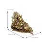 Golden Metal Handcrafted Lord Ganesha Idol with Diya On Leaf - Diya for Diwali, Ganesh Chaturthi - Diwali Diya for Puja Room