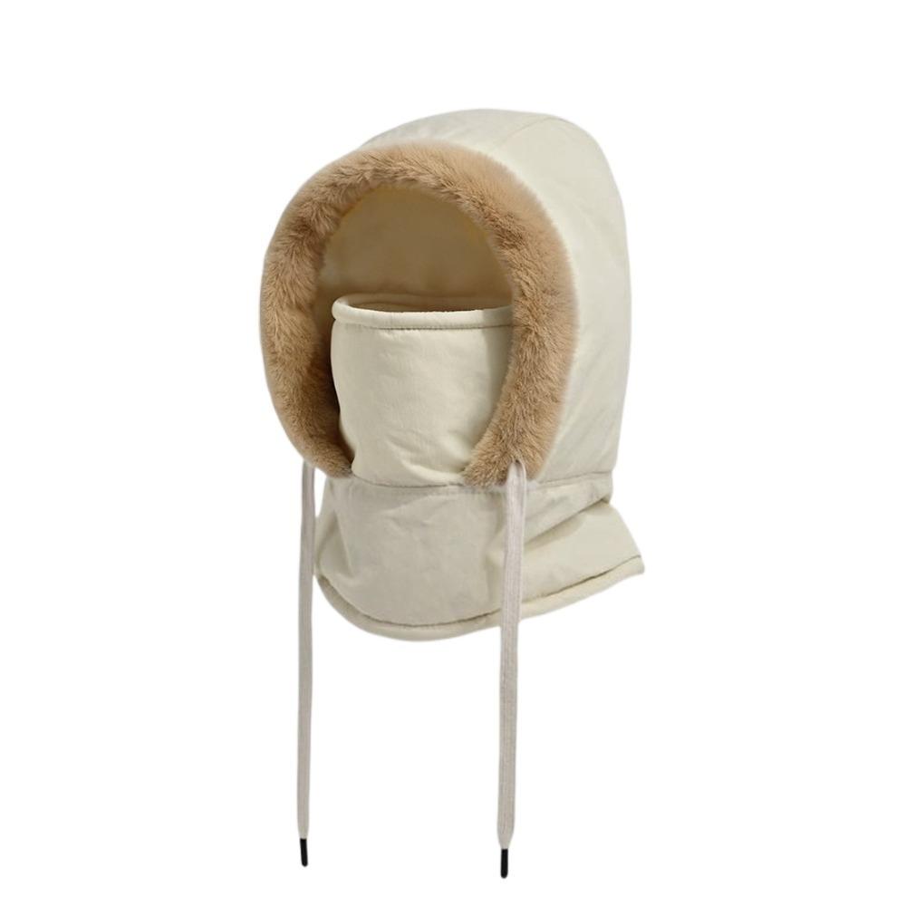 Cycling Cap Down Cotton Balaclava Ski Mask Windproof Warm Winter Hat Dustproof 4-in-1 Mask Hat Scarf Set Unisex