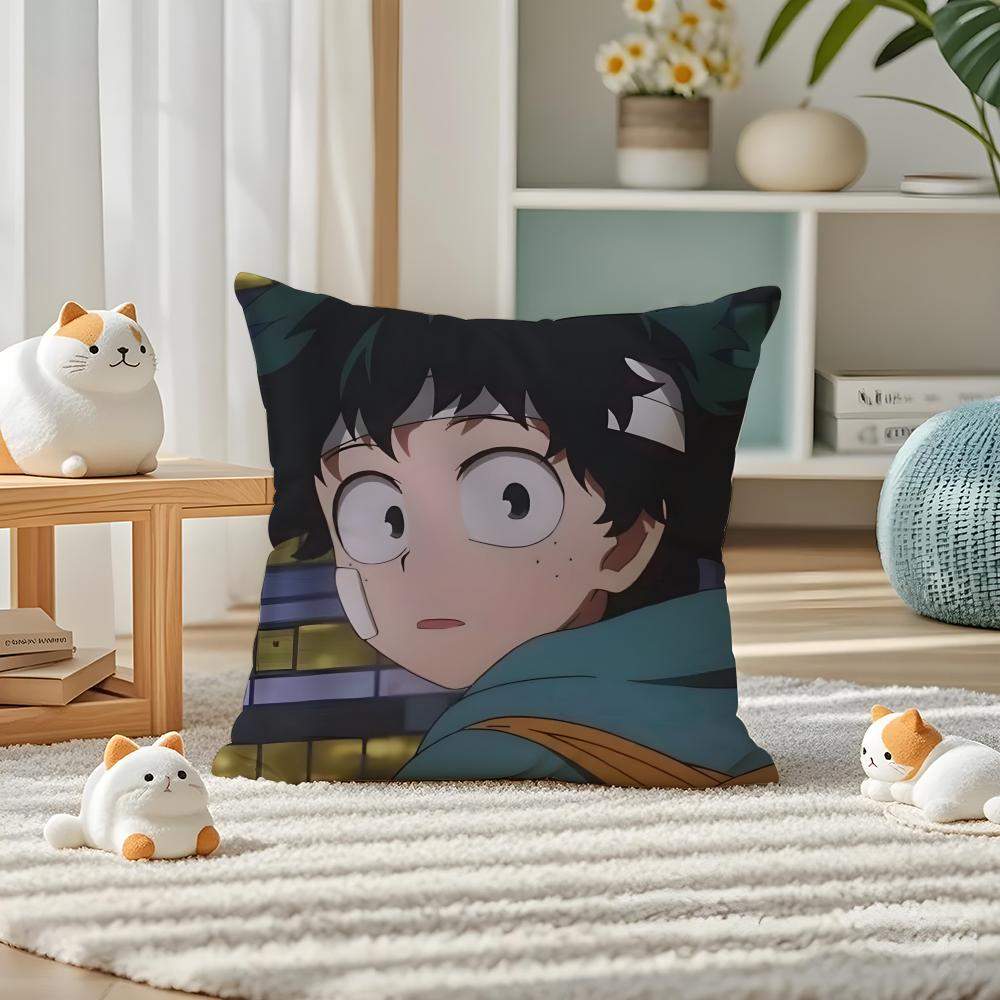 My Hero Academia Izuku Midoriya Pillow Case Silky Elegant Comfort Sofa Bed Invisible Zipper
