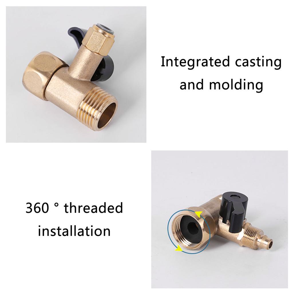 Brass Water Inlet Valve Easy to Install 3 Way Valve Versatile Water Inlet Ball Valve Upgrades for Homes & Office Use