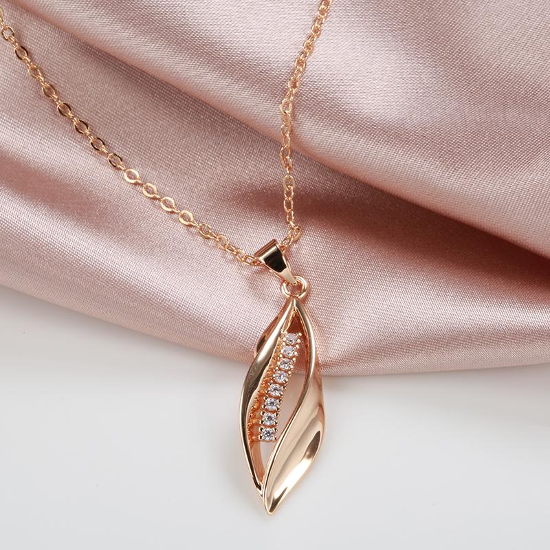 Kinel Halskette mit Wassertropfen-Anhänger in Roségold für Damen