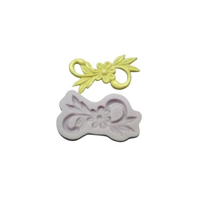 Flower with Swirl Silicone Mold