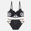 French Sexy Hollow Lingerie Set Women Ultra Thin Lace Bra Set Summer Mesh Breathable Underwear Fish Bone Tops Intimates Bras