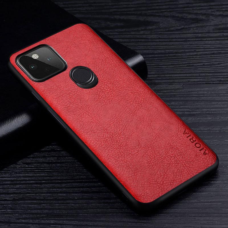 Kožené pouzdro s texturou liči pro Google Pixel 5 4A 5A 5G 4 XL Prémiový ochranný zadní kryt v obchodním stylu pro telefon Pixel 4a 5g