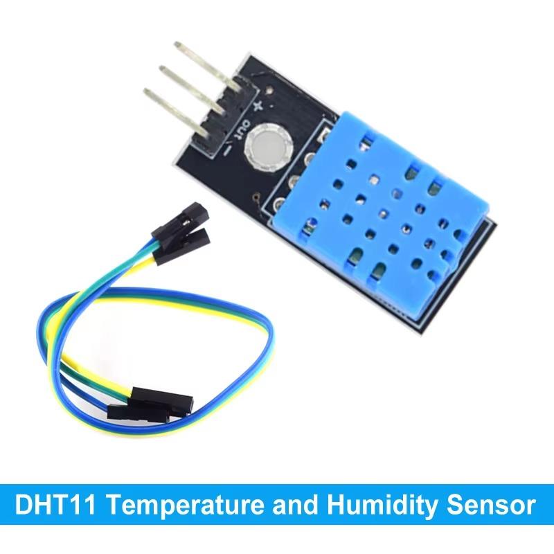 Dht11 Temperature Humidity Sensor High Accuracy Single Bus Protocol Customizable Cable Length For Diy Projects