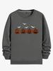 Halloween Pumpkin Print, Versatile Long Sleeve Comfortable Sweatshirts for Men, Casual Tops for Spring and Autumn