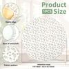Elastic Round Table Cover PVC Waterproof Oil Proof Round Tablecloth Home Desktop Decoration Dining Table Cover for 110-140cm