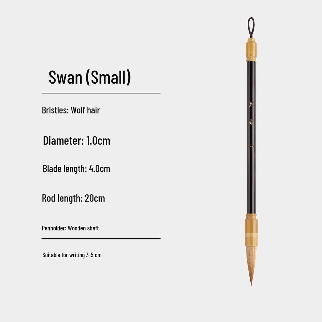 Hongyan Wolf Hair Calligraphy Brush for Beginners & Professionals - Medium Kai Brush for Chinese Painting & Student Practice