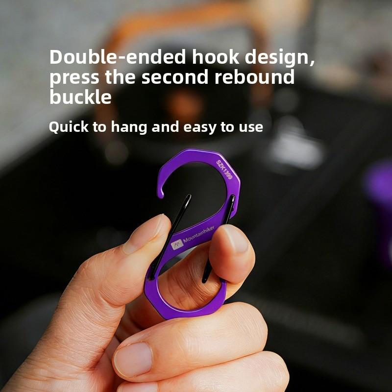 Novel S-Shaped 304 Stainless Steel Clip, Heavy-Duty Spring Snap Hook, High-Grade Fast Hanger For Outdoor Daily Use