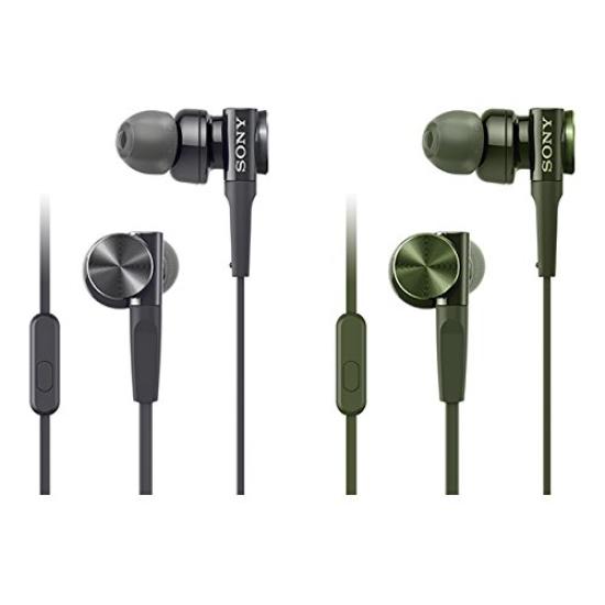 Sony MDR-XB75AP B In-Ear Earphones with Deep Bass, Remote and Microphone, Black