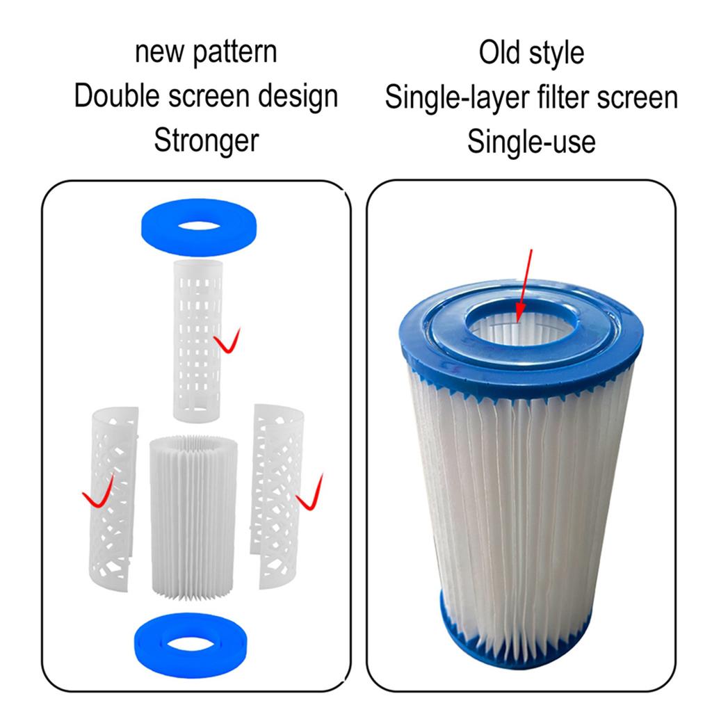 Set of 9 Swimming Pool Filter Pump Filter Pool Filter Cartridge Swimming Pools Filter Paper for Intex Type A/C Series