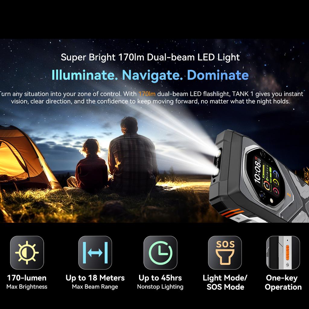 Oscal TANK 1 5G 6.78inch Dimensity 7050 Rugged Phone Android 15 12GB  RAM 256GB  ROM 20000mAh Battery