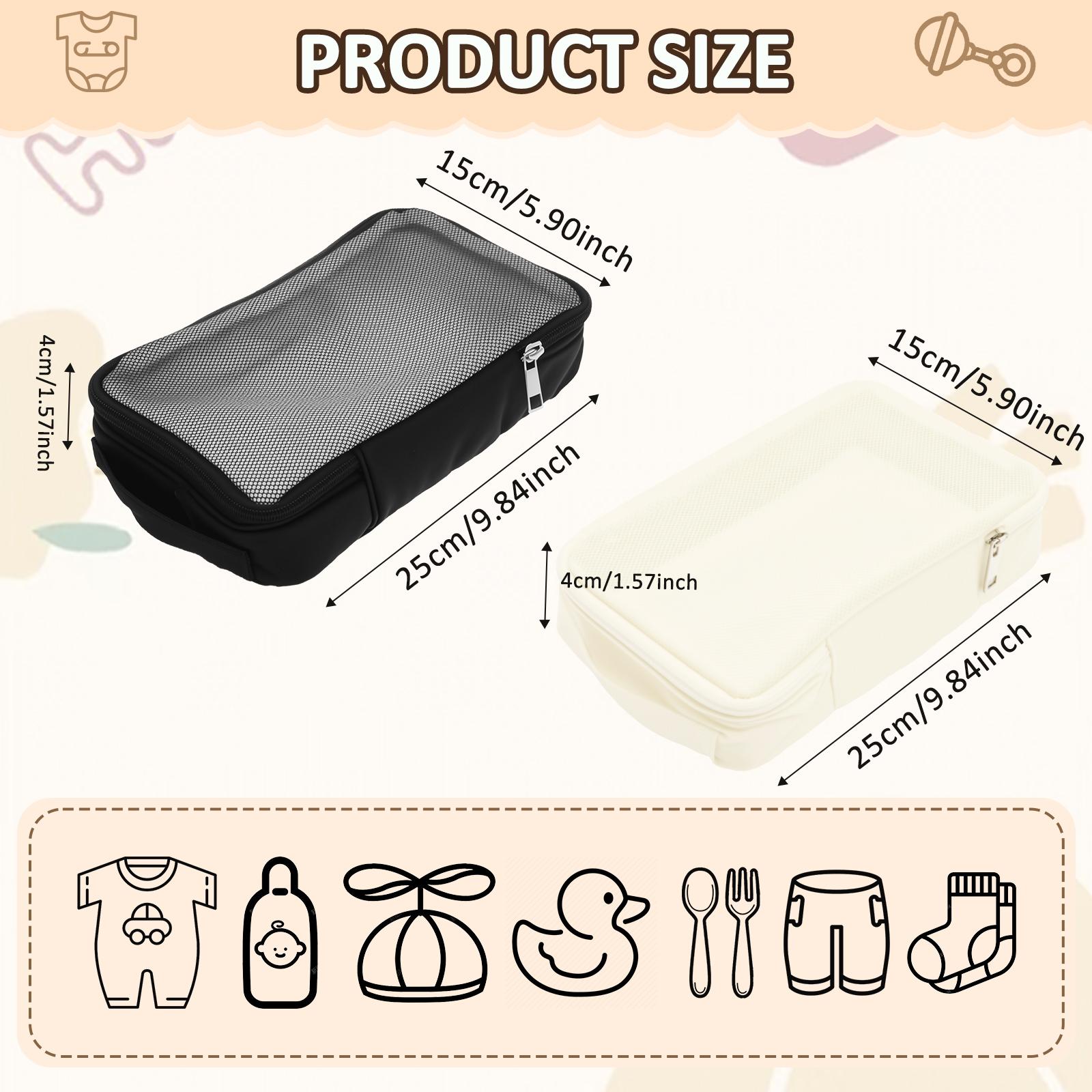 2 шт Сумка для хранения детской одежды Полиэстер Сумка для детских подгузников Портативная Сетчатая Дышащая Сумка-Органайзер для Туалетных Принадлежностей Предметов первой необходимости для улицы 2100₽