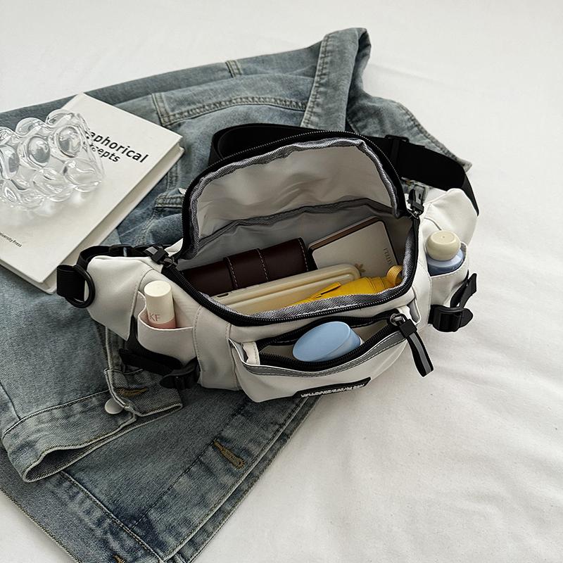 Geantă japoneză Harajuku reflectorizată pentru piept, pentru femei și bărbați, genți pentru talie, pentru studenți, pentru colaj, poșete și genți de mână