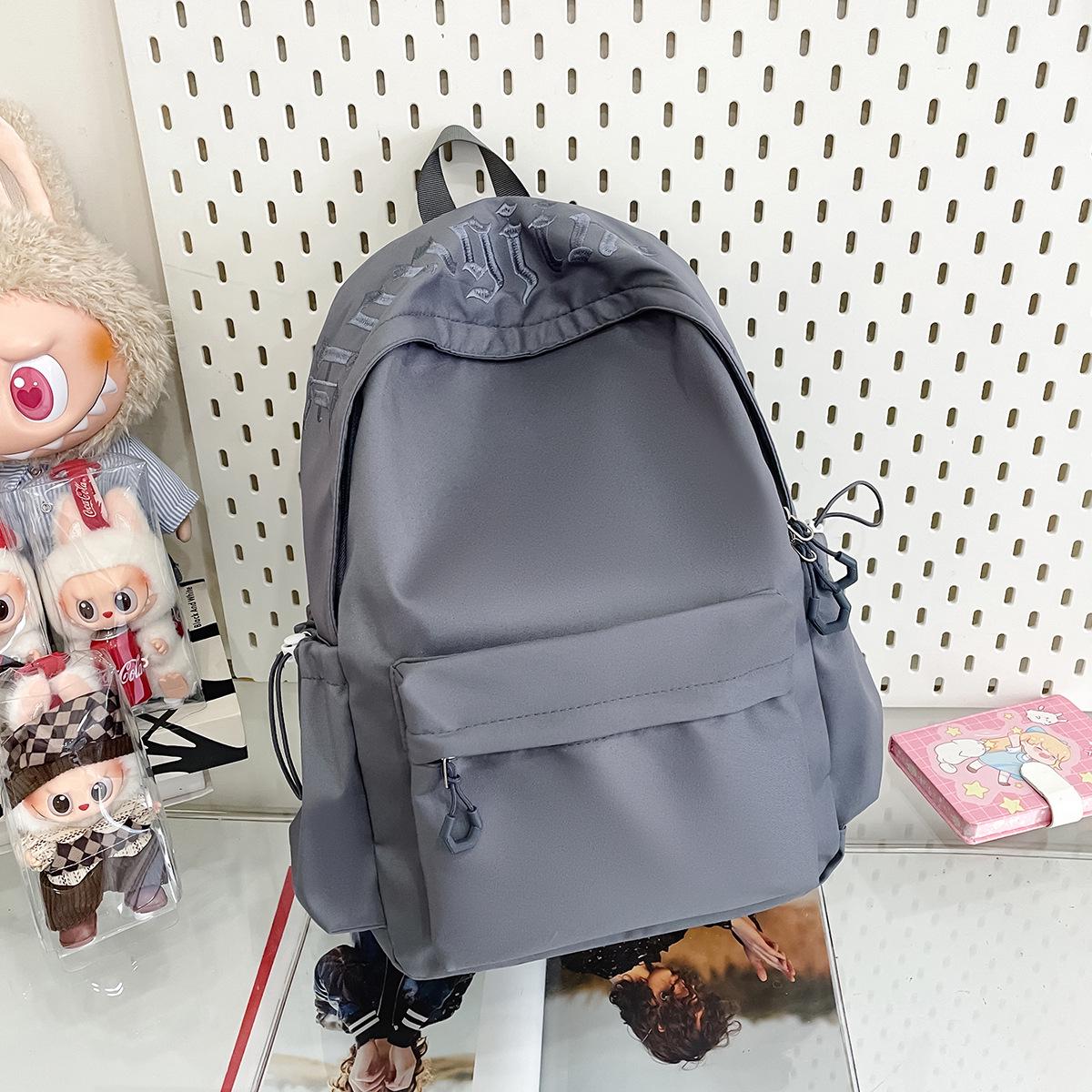 

Women s Japanese-Style Solid Color High School Backpack - Versatile & Simple Design for Travel & School