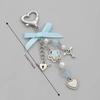 Bowknot Heart Beaded Pendant Star Beaded Lanyard Y2k Heart Keychain  Women Accessories