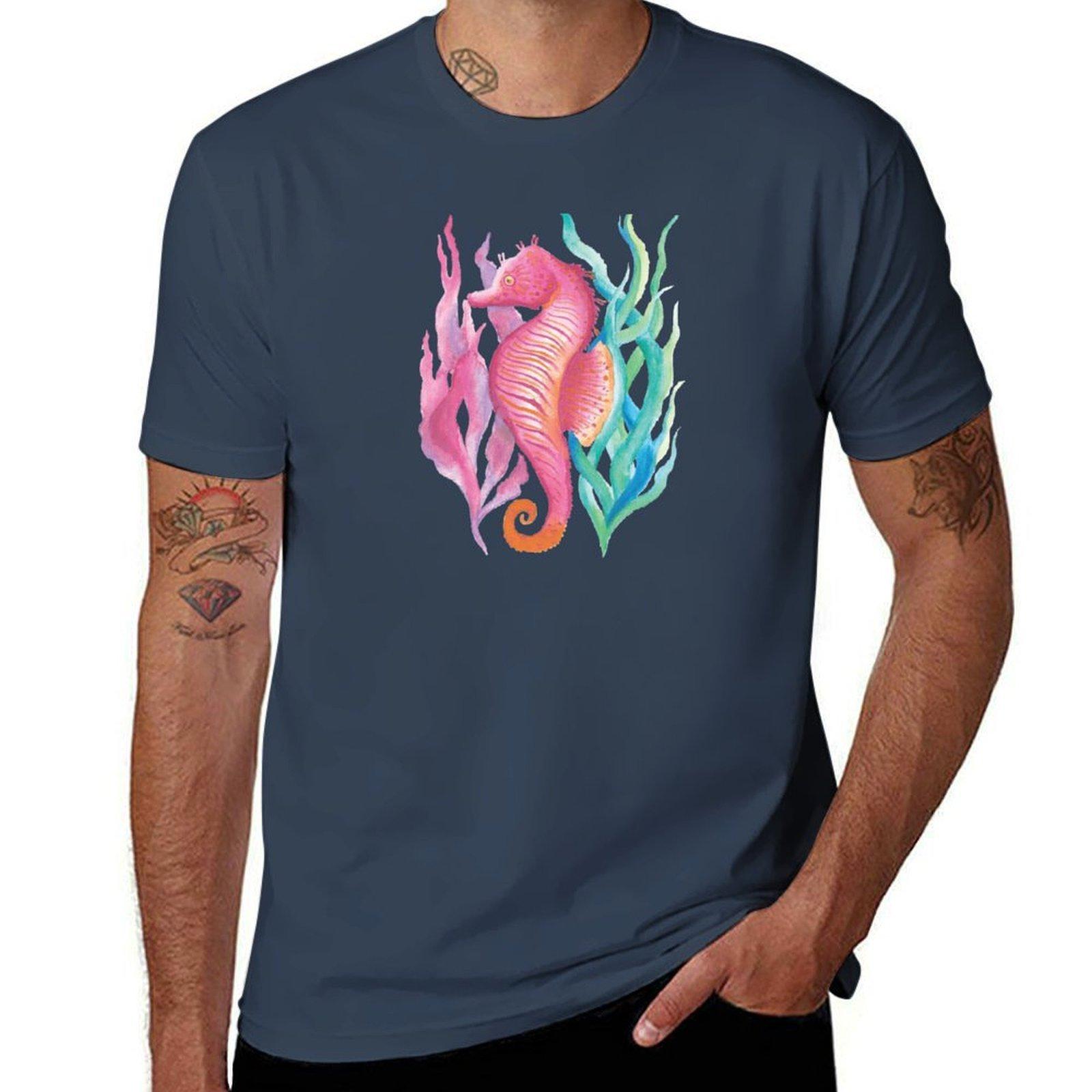 Seahorse TShirt Large Size Casual Tee Shirt S