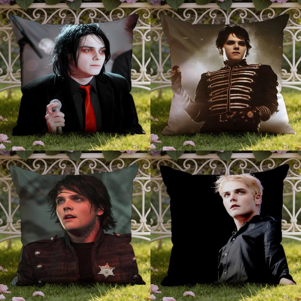 Singer G-Gerard Way Cushion Cover Home & Car Dual-Scene Pillow Cover: Reversible for Premium Comfort