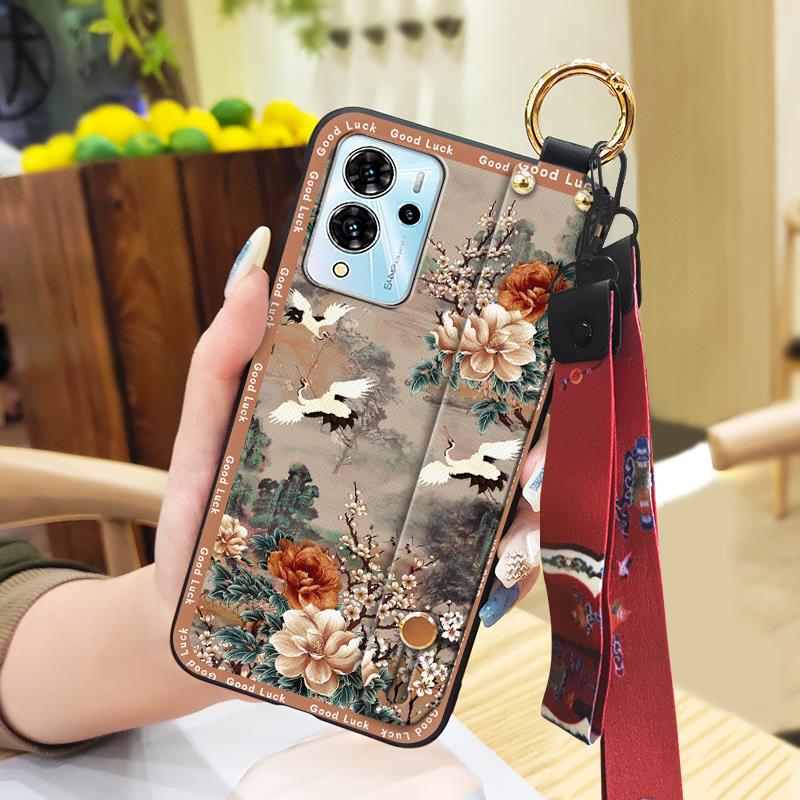 Silicone Dirt-resistant Phone Case For ZTE Blade V40 Pro Durable Waterproof Wristband Anti-dust Shockproof Elderly Lady