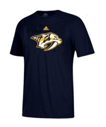 Nashville Predators Men s Navy Traction NHL Short Sleeve T shirt by Adidas L