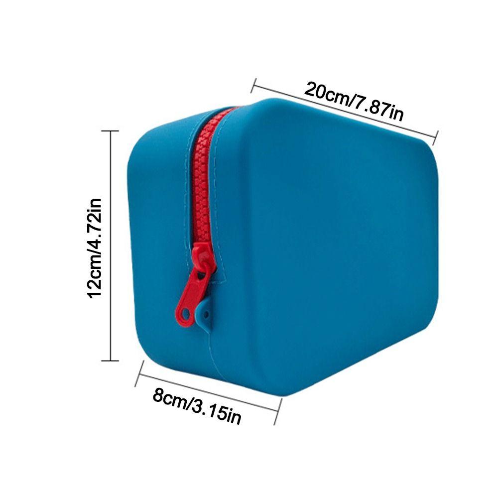 Silikonowa portmonetka o dużej pojemności Wodoodporna kosmetyczka Przenośna torba do przechowywania artykułów papierniczych