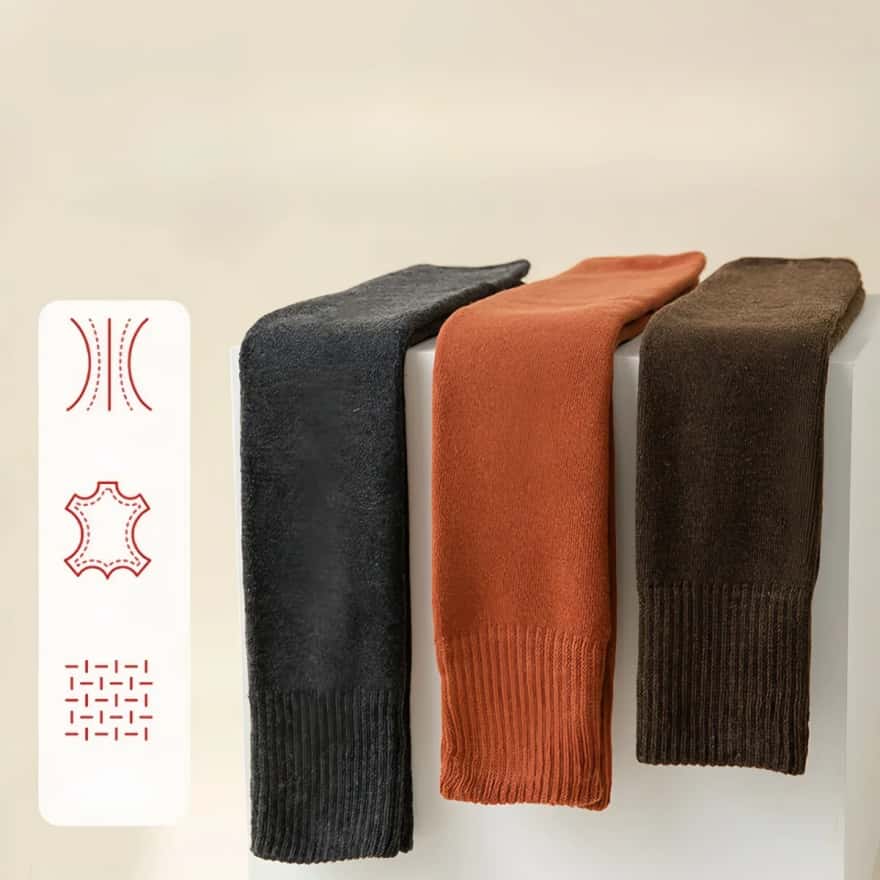 Lolita Girls Loose Leg Warmers Thigh High Black Stockings Over Knee Warm Thick Long Boot Socks for Women Autumn Winter Fashion