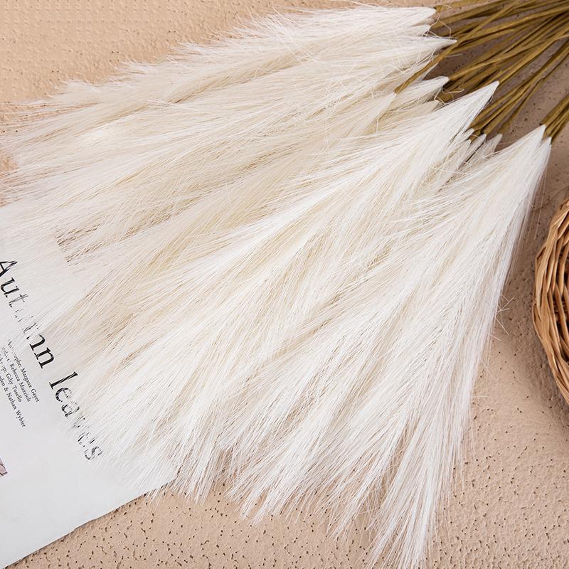 5Pcs 45cm Artificial Pampas Grass Bouquet Holiday Wedding Party Home Decoration Plant Simulation DIY Fake Flower Reed Boho
