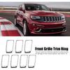 Front Grill Trim Insert Ring, ABS Front Grille Trim Ring Chrome Plated Modification Replacement for 2014‑2016 (7PCS/Set)
