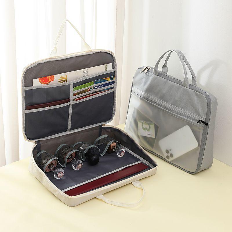 Офисная сумка для документов ручная деловая мужская сумка для хранения документов большая вместимость на молнии прочный портативный портфель для конференций 1559₽