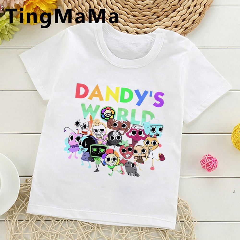 Dandys World T Shirt Kids Father Mother Fashion Casual Cartoon T-Shirts Men Teen Boys Loose O-Neck Short Sleeve Summer Clothes