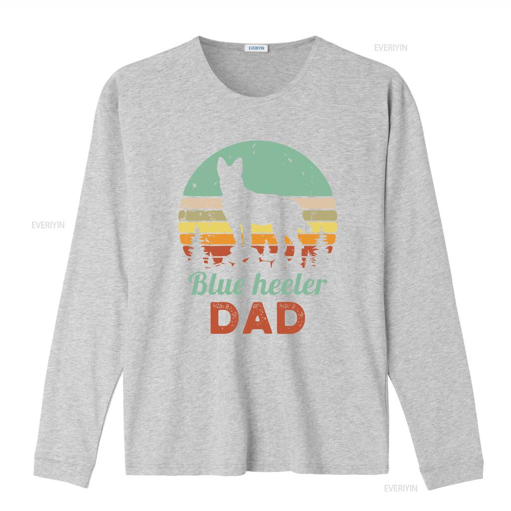 Blue Heeler Dad T Shirt Dog Lover Retro Vintage vintage Washed homme Breathable Unisex Soft streetwear Versatile Comfortable