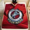 Custom Name Millwall F.C.2 Flannel Blanket, High Quality Comfortable for All Seasons, Home Decor, Warmth and Comfort