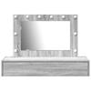 Makeup Table with Drawers Gray 100 x 40 x 70 cm Engineered Wood