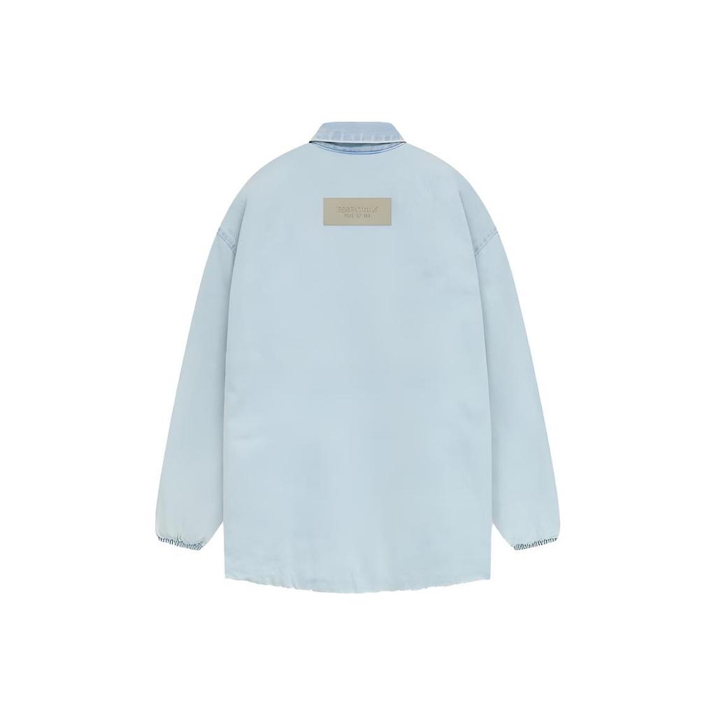 Fear of God Essentials Veste chemise rembourrée denim délavé clair homme vêtements d'extérieur bleu 202SP244590F