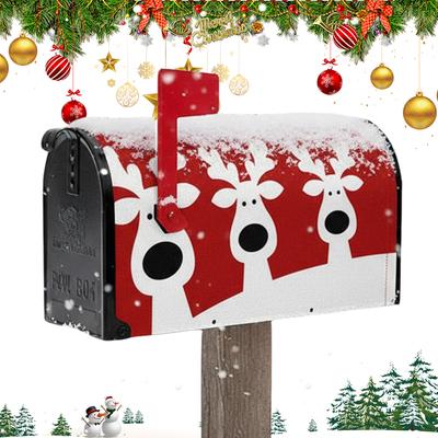 Funda Grande para Buzón de Invierno Tamaño Extra Grande Cubierta de Polvo para Buzón de Navidad Funda Protectora Anti-Arañazos para Caja de Cartas para Adorno de Jardín