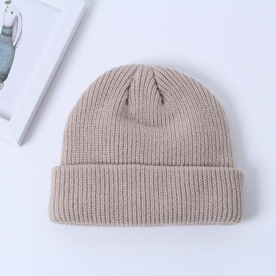 Winter Warm Unisex Soft Knitted Beanie Hat Solid Color Street Outdoor Sport Cap