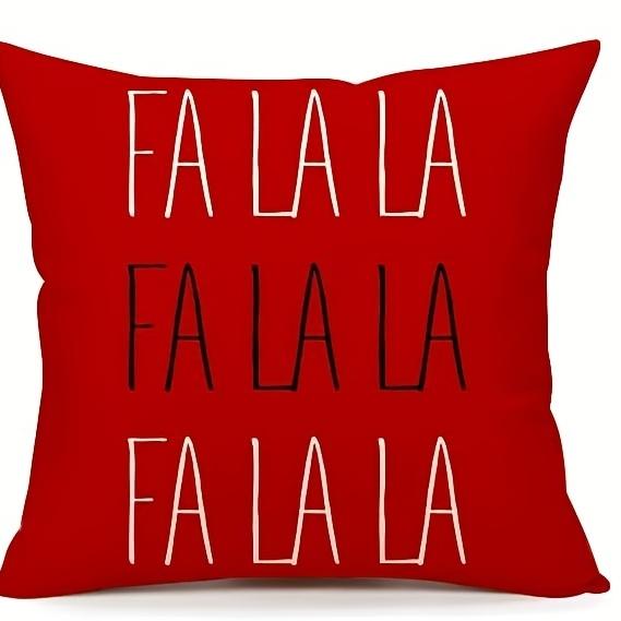 Christmas Red Pillow Cover Snowflake Jolly Ornament Winter Holiday Decor BedSofaLiving Room 45x45cm