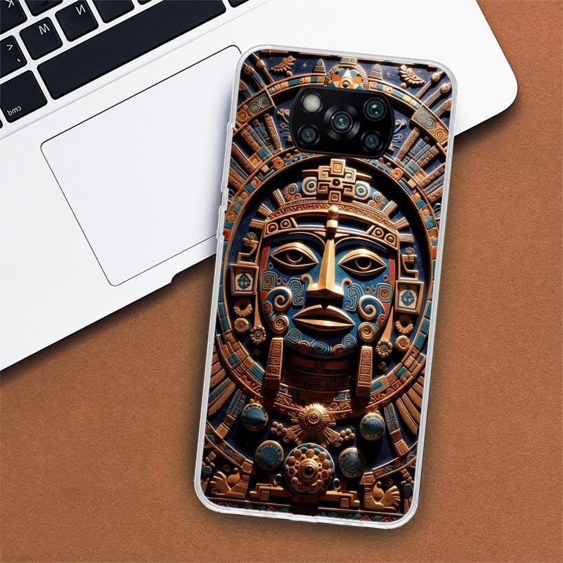 

Чехол для телефона Mayan Stone Totem Pole для Xiaomi Poco X3 Nfc X4 Gt X5 Pro M5S M4 M3 M2 F5 F4 F3 F2 F1 Mi Note 10 Fundas Shell Xiaomi Poco X4 GT