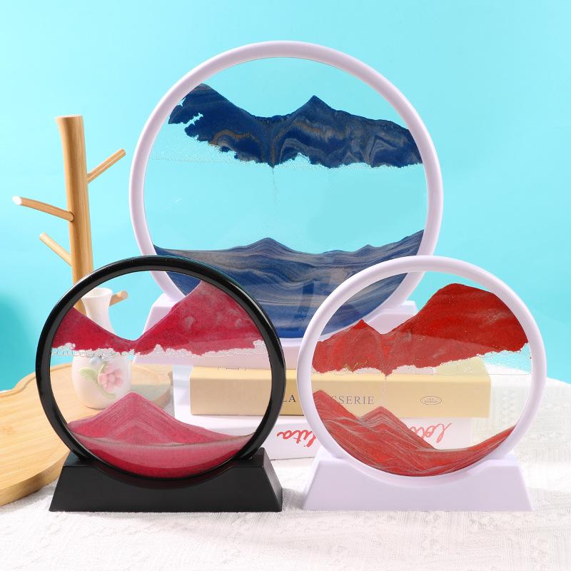 Quicksand Hourglass Ornament: Elegant Living Room, TV Cabinet, or Office Décor – Light Luxury Gift.