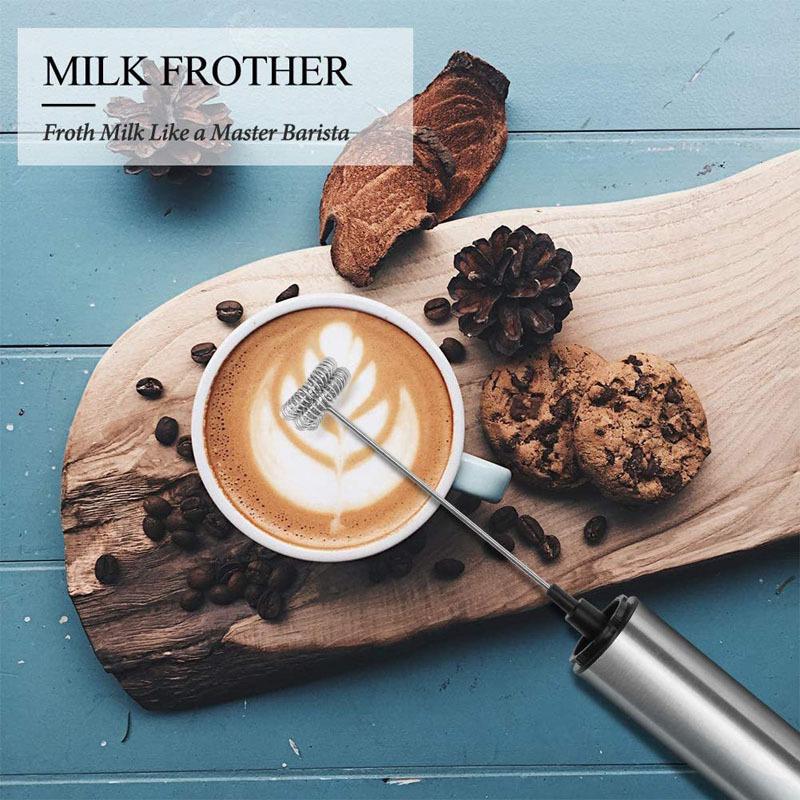 Adjustable Three-Speed Handheld Stainless Steel Electric Milk and Egg Frother